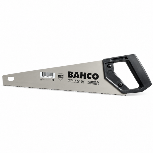 Bahco PVC-14-HP 14-inch PVC handsaw on white background