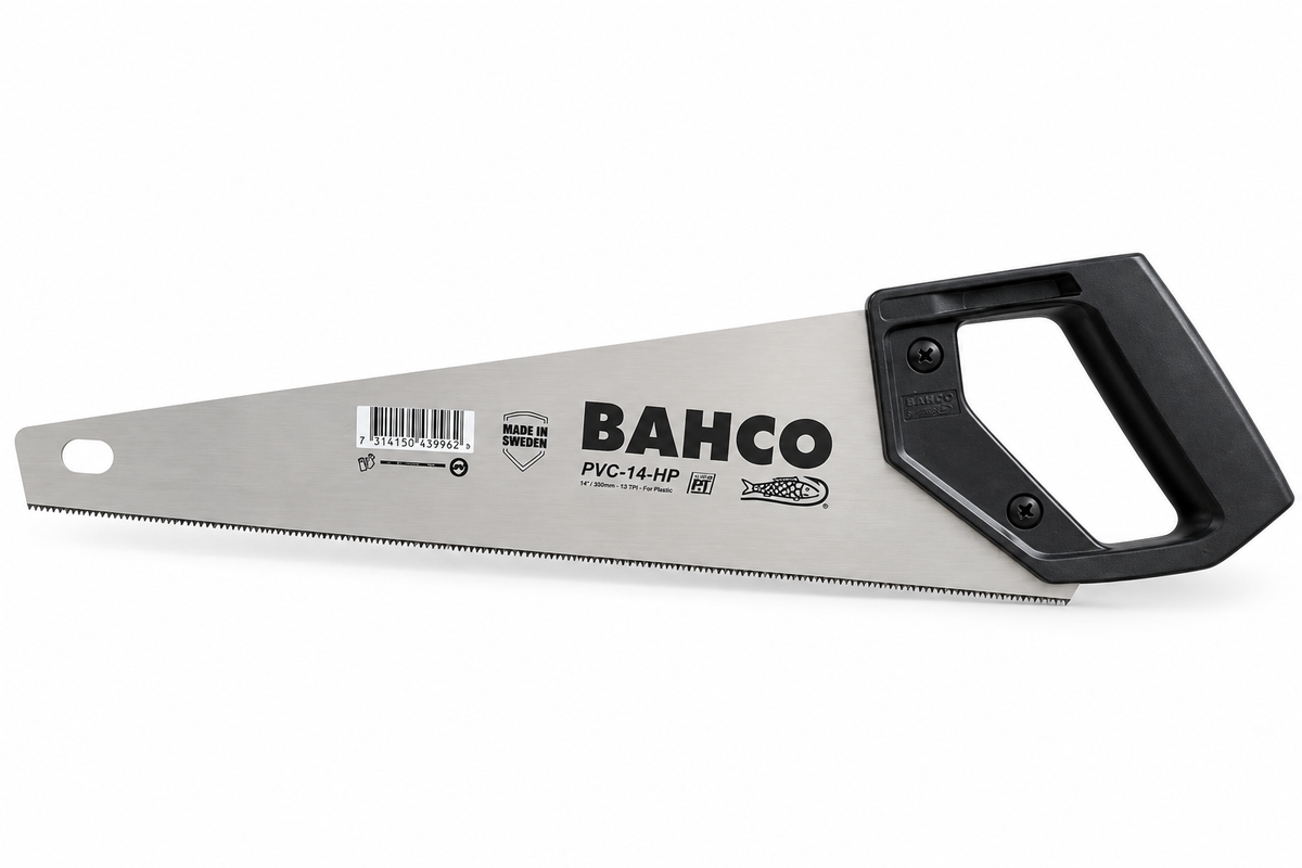 Bahco PVC-14-HP blade and black handle on white background