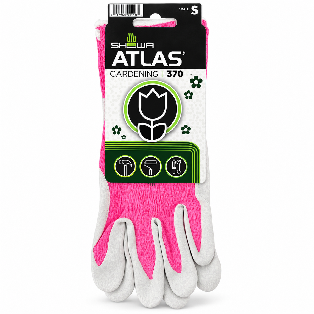 SHOWA Atlas 370 gardening gloves - Small / Pink