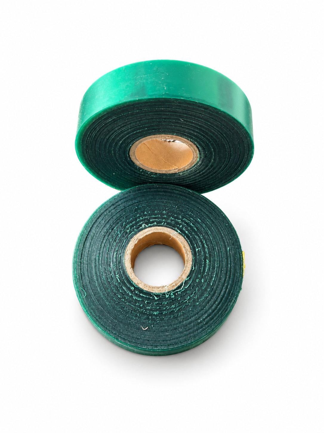 Green Tie-It plant tie tape rolls, 1 inch nominal width, white background