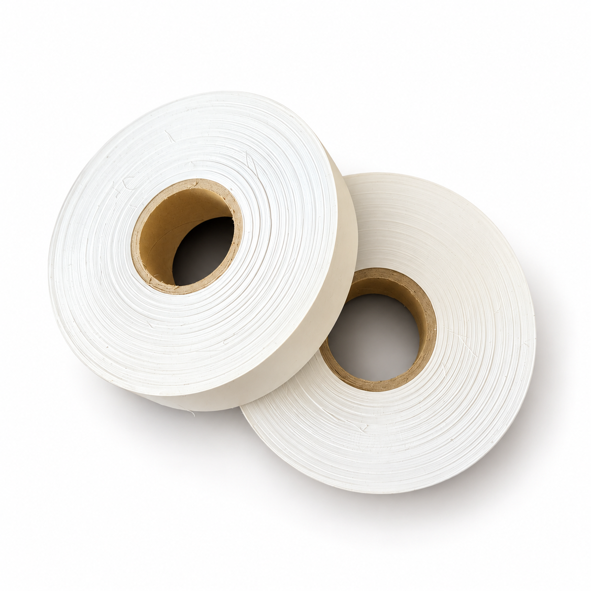 Two white Tie-It 1-inch 300-foot light plant tie tape rolls