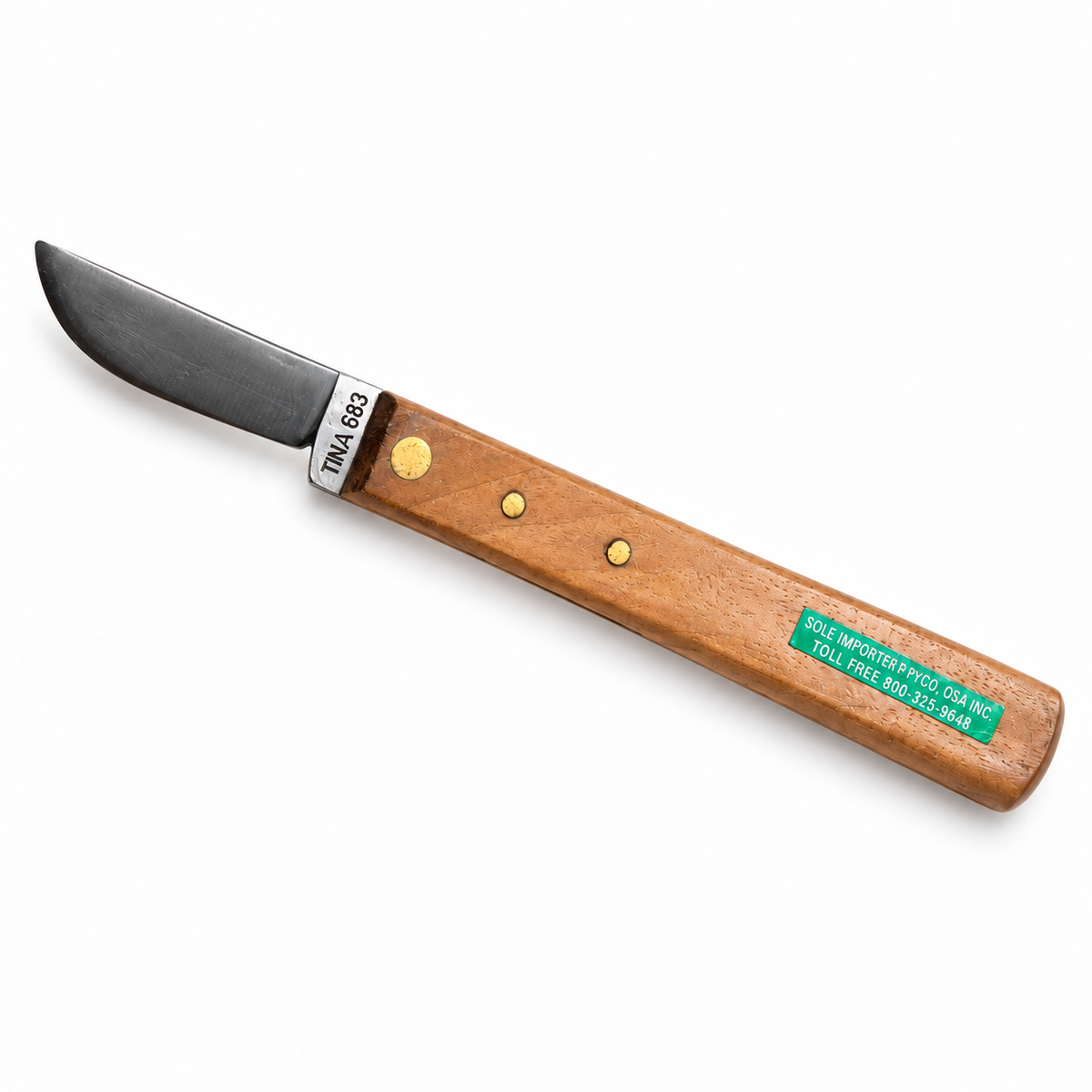 Tina 683 fixed blade grafting knife diagonal view on white background