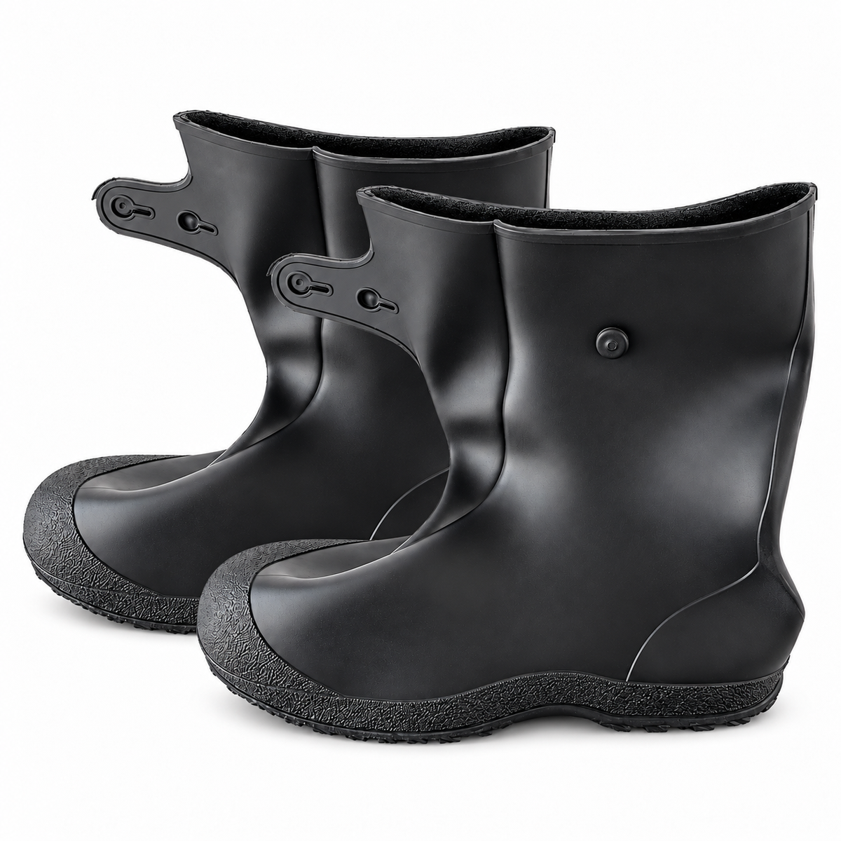 Tingley Workbrutes 35121 black PVC overboots pair on white background