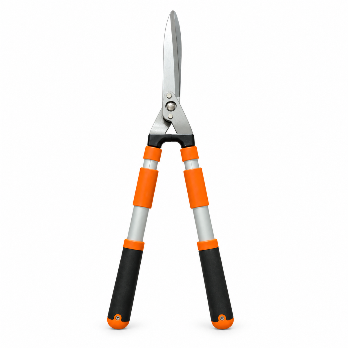 Zenport HS723 hedge shears rear view with retracted handles on white background